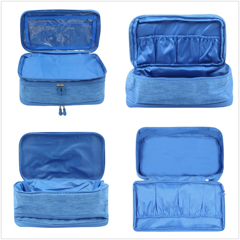 MINGSEECESS Portable Underwear Bra Storage Bag Waterproof Travel Organizers Multi-Layer Toiletry Packing Cube - Image 4